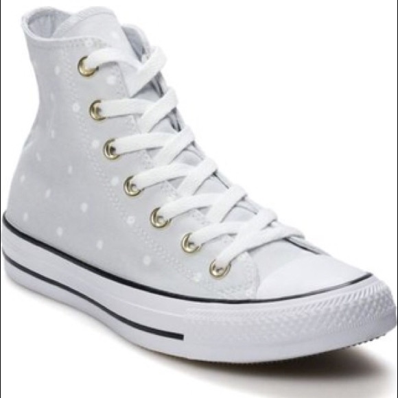 grey polka dot converse